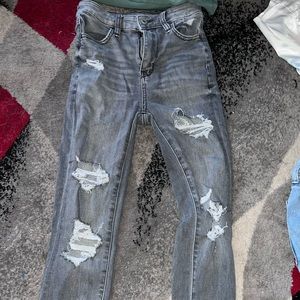 Grey American eagle skinny jeans